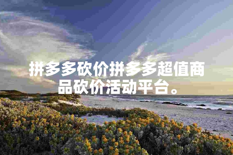 拼多多砍价拼多多超值商品砍价活动平台。