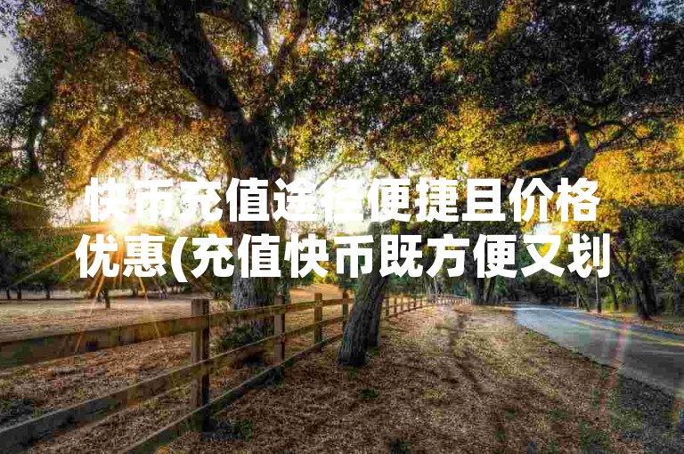 快币充值途径便捷且价格优惠(充值快币既方便又划算)。