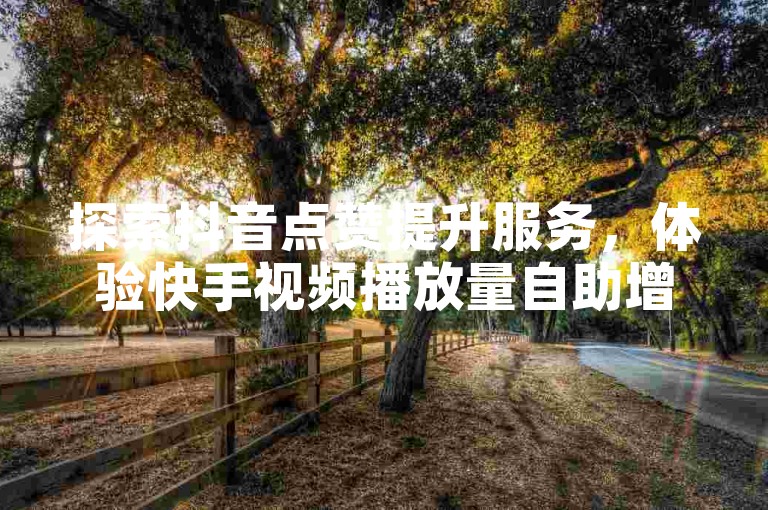 探索抖音点赞提升服务，体验快手视频播放量自助增长的便捷途径。