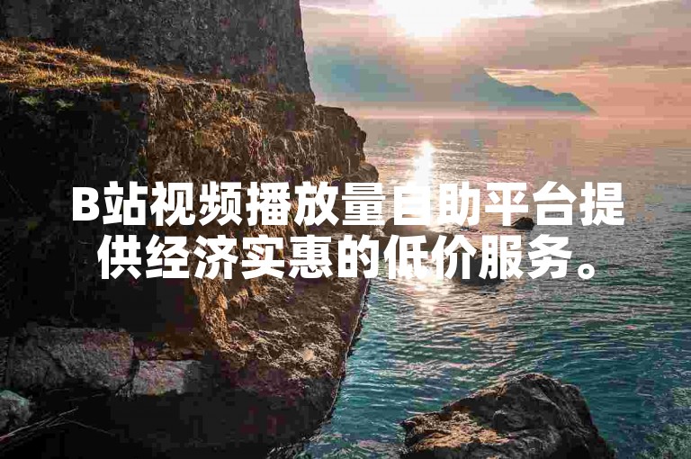 B站视频播放量自助平台提供经济实惠的低价服务。