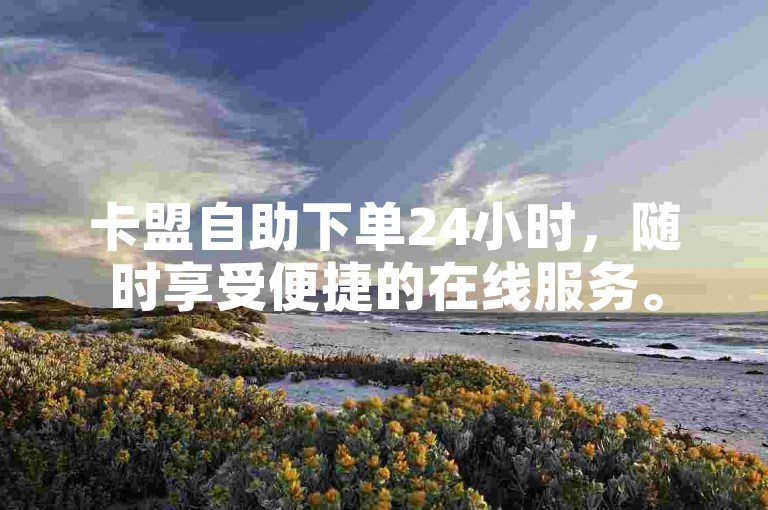 卡盟自助下单24小时，随时享受便捷的在线服务。