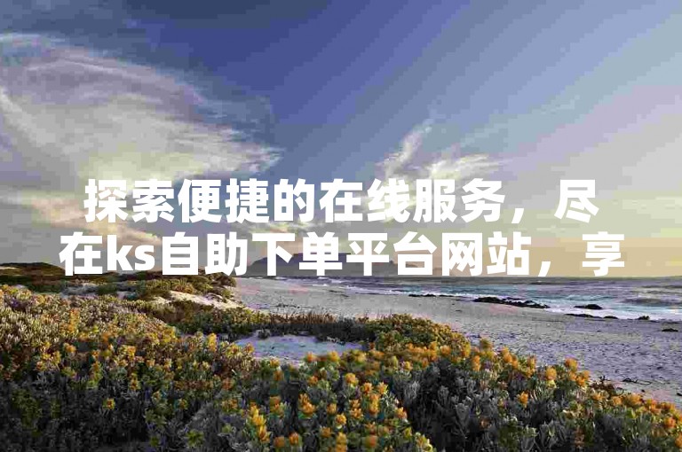 探索便捷的在线服务，尽在ks自助下单平台网站，享受低价优惠。
