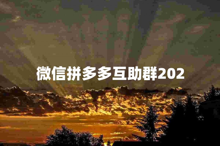 微信拼多多互助群2025年的最新动态有哪些pdd互助平台？