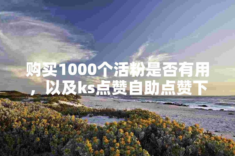 购买1000个活粉是否有用，以及ks点赞自助点赞下单平台是否可靠，都是值得探讨的问题。