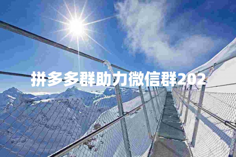 拼多多群助力微信群2025免费{pdd助力软件}，轻松获取助力，享受购物优惠。