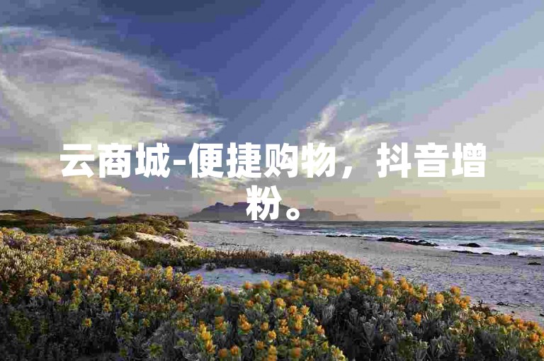 云商城-便捷购物，抖音增粉。