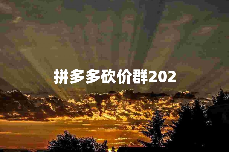 拼多多砍价群2025{助力平台}