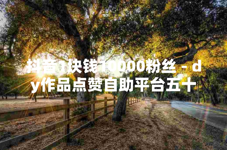 抖音1块钱10000粉丝 - dy作品点赞自助平台五十
