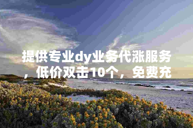 提供专业dy业务代涨服务，低价双击10个，免费充快手双击。