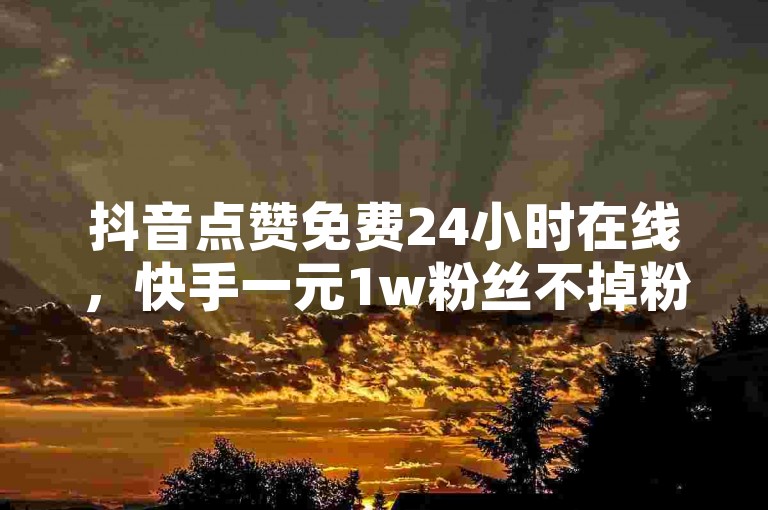 抖音点赞免费24小时在线，快手一元1w粉丝不掉粉的秘诀，斗音刷赞在线24小时，君泽货源站快手下单热血重燃！