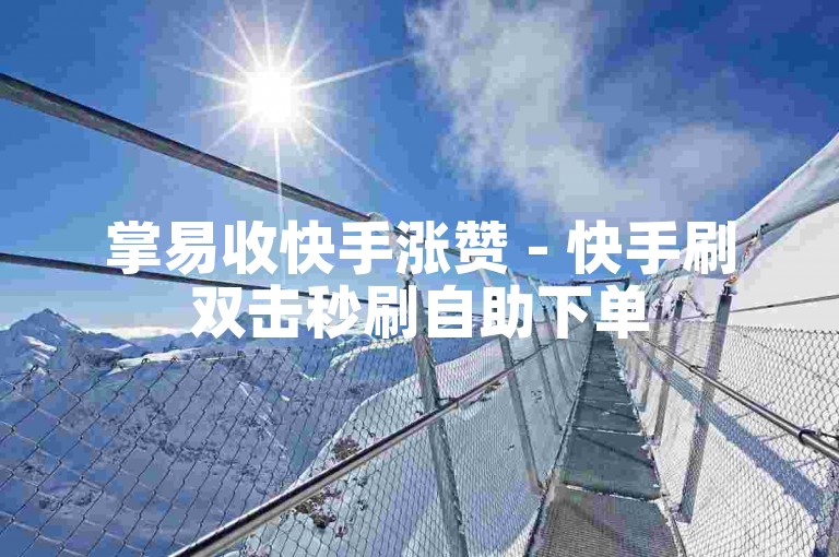 掌易收快手涨赞 - 快手刷双击秒刷自助下单