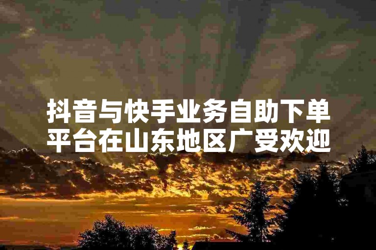 抖音与快手业务自助下单平台在山东地区广受欢迎，为用户提供便捷的服务。