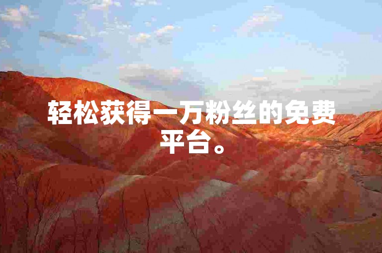 轻松获得一万粉丝的免费平台。