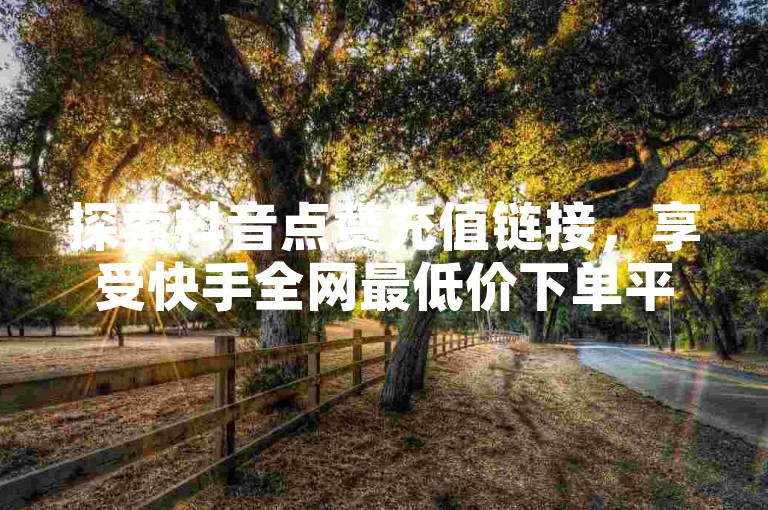 探索抖音点赞充值链接，享受快手全网最低价下单平台的超值服务！