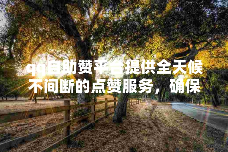 qq自助赞平台提供全天候不间断的点赞服务，确保用户随时都能获得快速响应。