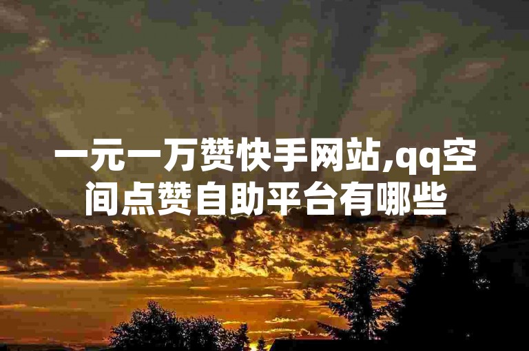 一元一万赞快手网站,qq空间点赞自助平台有哪些