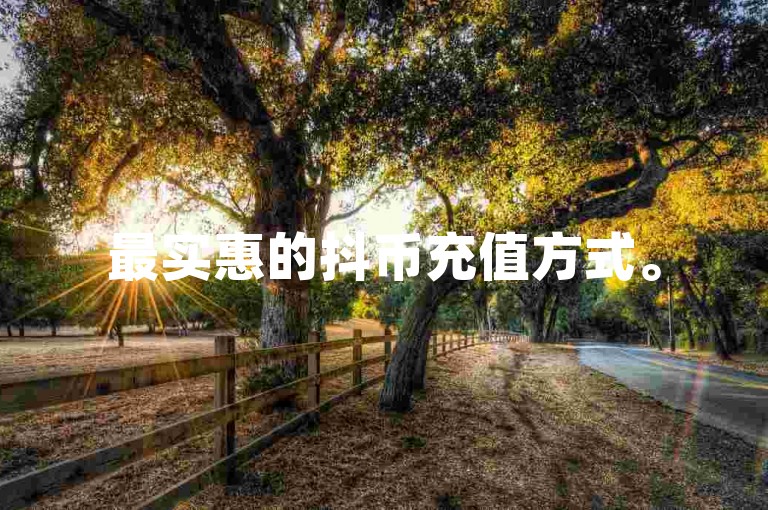 最实惠的抖币充值方式。