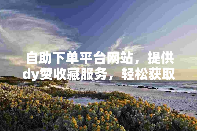 自助下单平台网站，提供dy赞收藏服务，轻松获取30个ks赞。