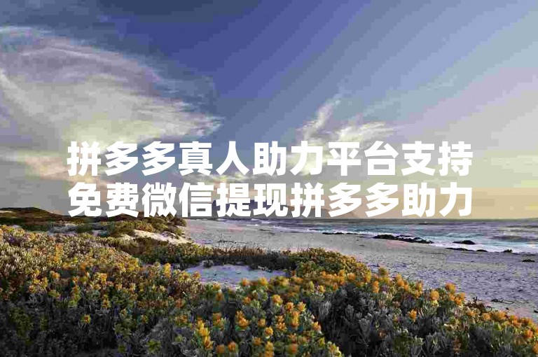 拼多多真人助力平台支持免费微信提现拼多多助力平台。