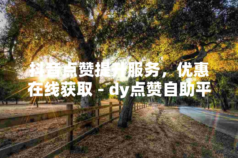 抖音点赞提升服务，优惠在线获取 - dy点赞自助平台网站微信。