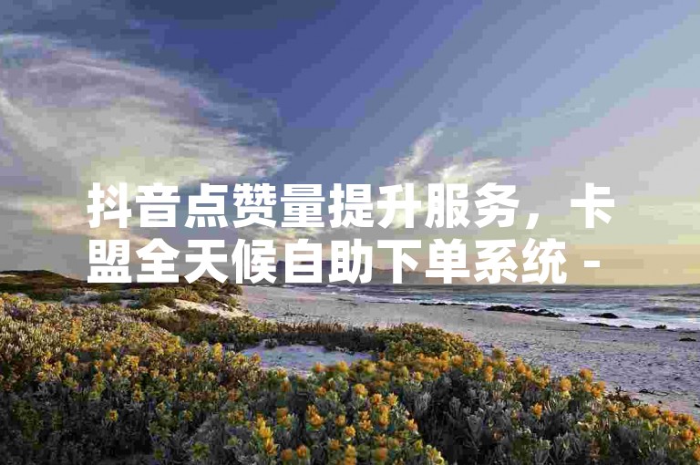 抖音点赞量提升服务，卡盟全天候自助下单系统 - ks互动数据增强平台 - QQ空间人气助力。