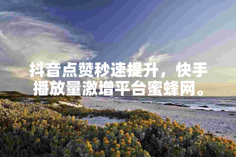 抖音点赞秒速提升，快手播放量激增平台蜜蜂网。