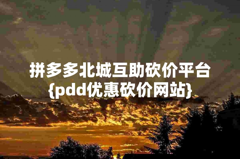 拼多多北城互助砍价平台{pdd优惠砍价网站}