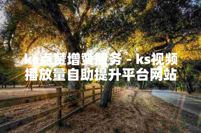 ks点赞增赞服务 - ks视频播放量自助提升平台网站