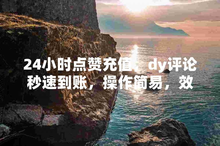 24小时点赞充值，dy评论秒速到账，操作简易，效率超群。