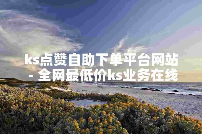 ks点赞自助下单平台网站 - 全网最低价ks业务在线平台