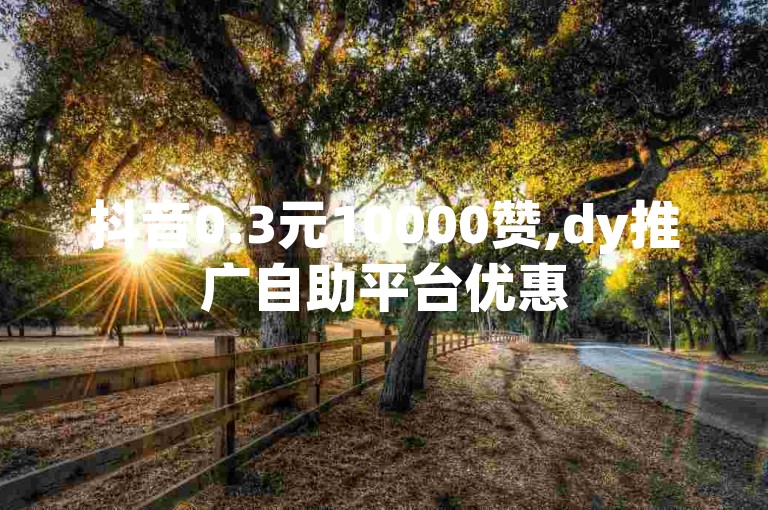 抖音0.3元10000赞,dy推广自助平台优惠