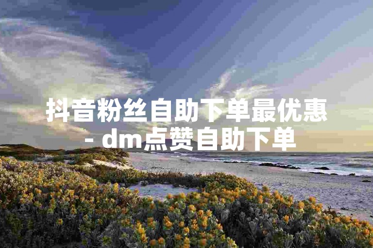 抖音粉丝自助下单最优惠 - dm点赞自助下单