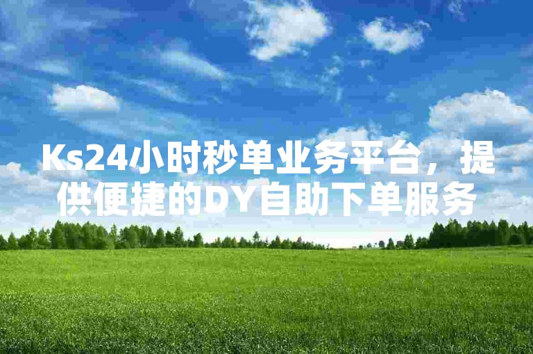 Ks24小时秒单业务平台，提供便捷的DY自助下单服务。