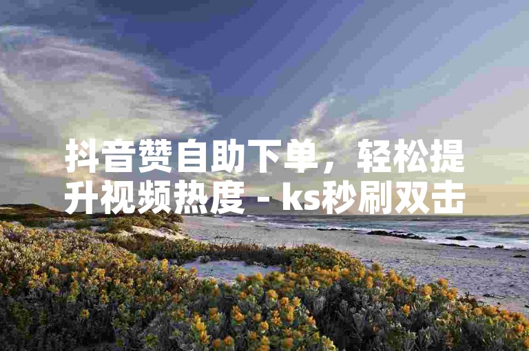 抖音赞自助下单，轻松提升视频热度 - ks秒刷双击服务。