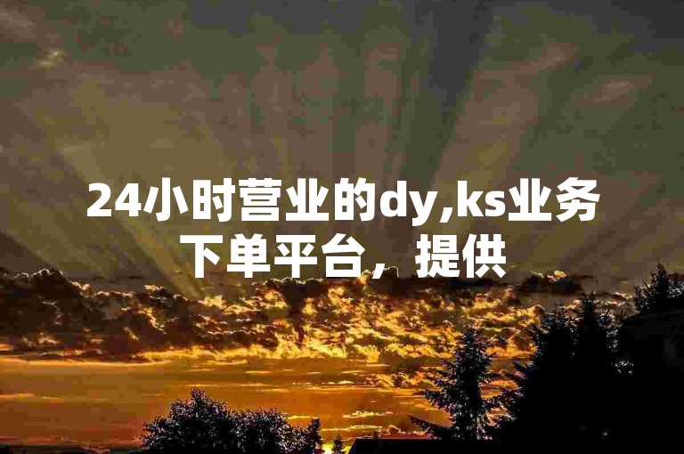 24小时营业的dy,ks业务下单平台，提供520次点赞服务。