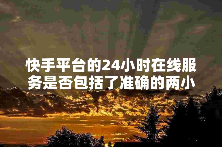 快手平台的24小时在线服务是否包括了准确的两小时内在线时间统计，这仍是用户们关心的问题。