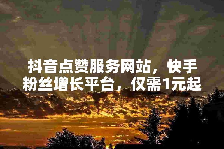 抖音点赞服务网站，快手粉丝增长平台，仅需1元起。