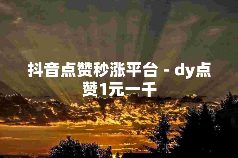 抖音点赞秒涨平台 - dy点赞1元一千