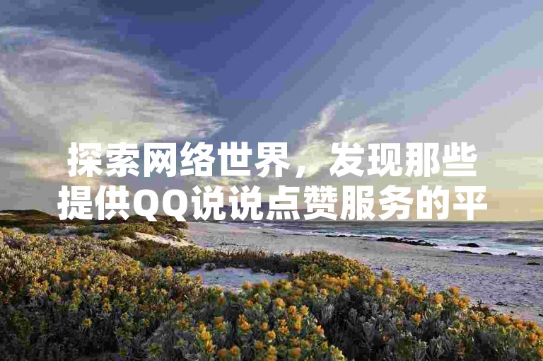 探索网络世界，发现那些提供QQ说说点赞服务的平台，它们以实惠的价格吸引着用户。