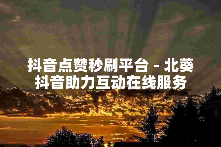 抖音点赞秒刷平台 - 北葵抖音助力互动在线服务