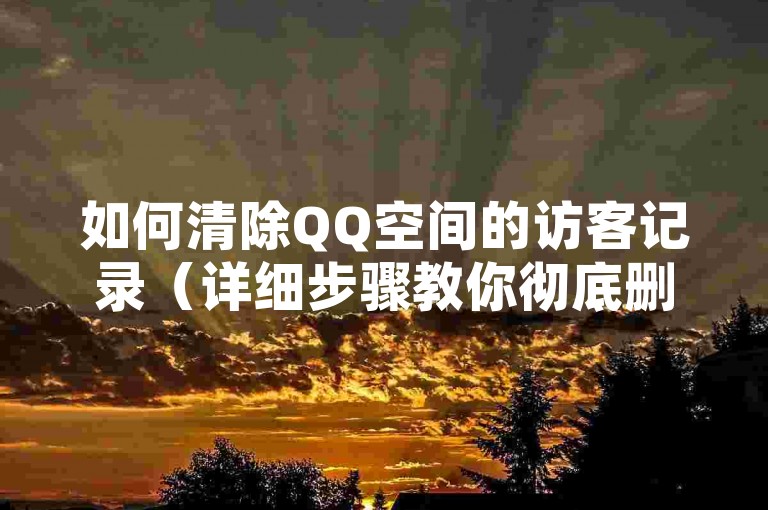 如何清除QQ空间的访客记录（详细步骤教你彻底删除访问痕迹）。