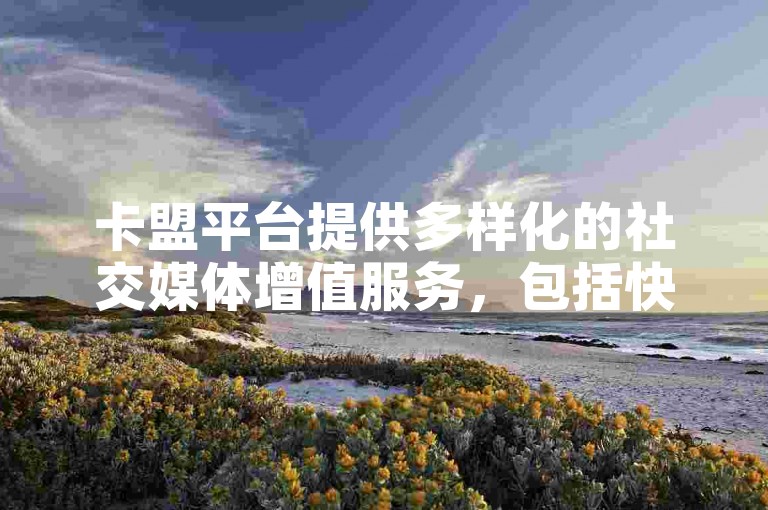 卡盟平台提供多样化的社交媒体增值服务，包括快手粉丝和QQ业务，满足用户自助下单的需求。