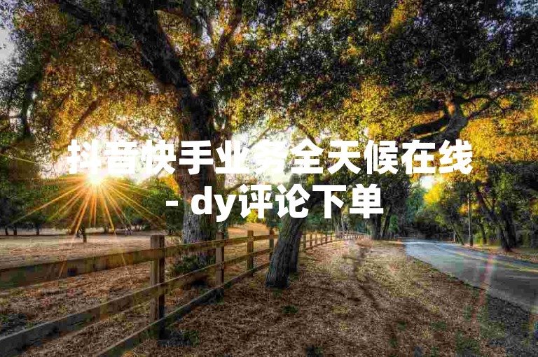 抖音快手业务全天候在线 - dy评论下单