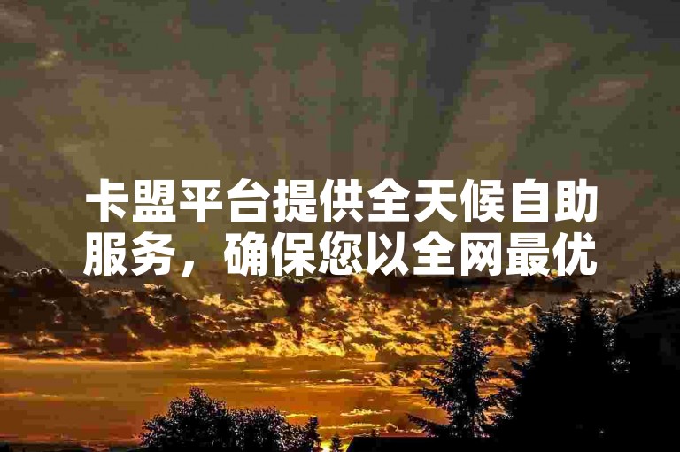 卡盟平台提供全天候自助服务，确保您以全网最优惠的价格获取K币。