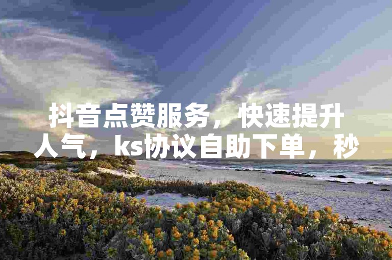 抖音点赞服务，快速提升人气，ks协议自助下单，秒速到账。
