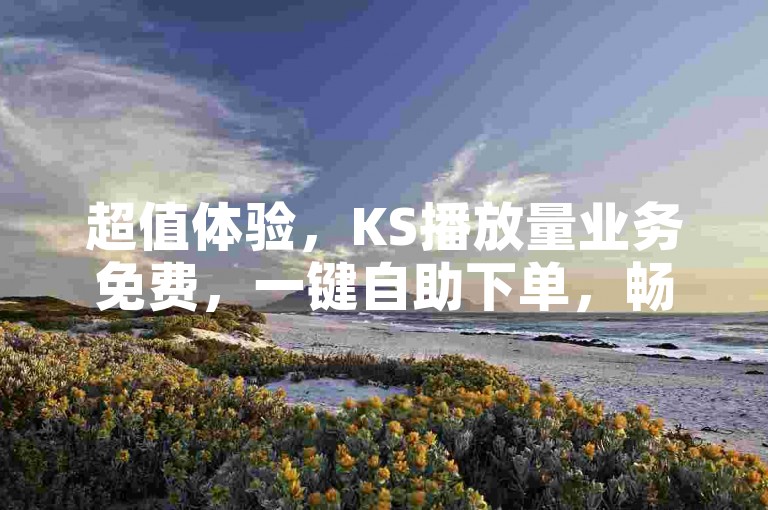 超值体验，KS播放量业务免费，一键自助下单，畅享超低价优惠！