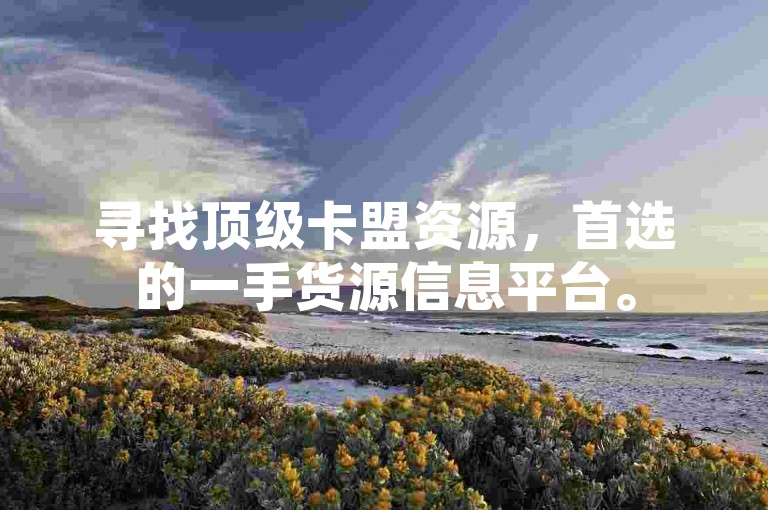 寻找顶级卡盟资源，首选的一手货源信息平台。