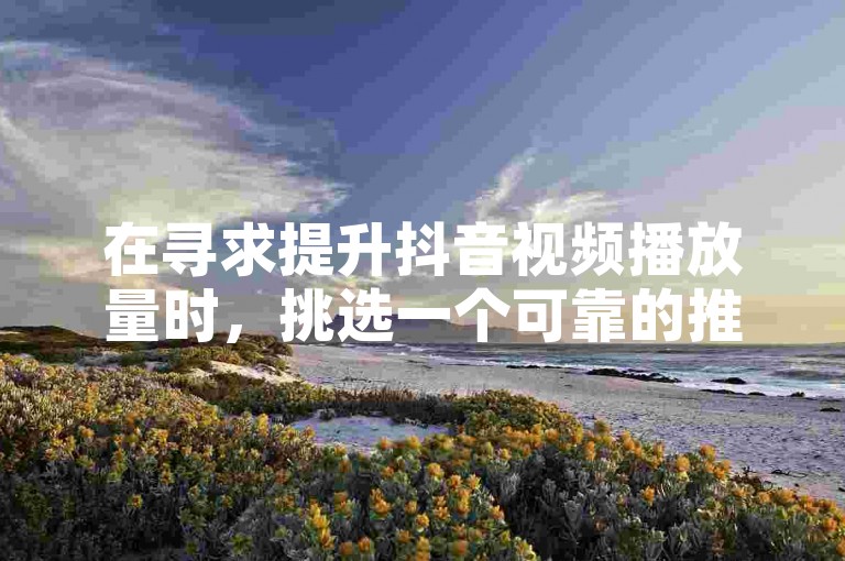 在寻求提升抖音视频播放量时，挑选一个可靠的推广平台至关重要。