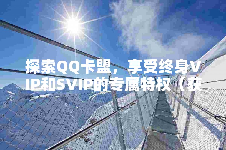 探索QQ卡盟，享受终身VIP和SVIP的专属特权（获取QQ卡盟终身VIP与SVIP的途径，详尽指南）