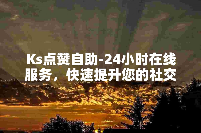 Ks点赞自助-24小时在线服务，快速提升您的社交影响力。